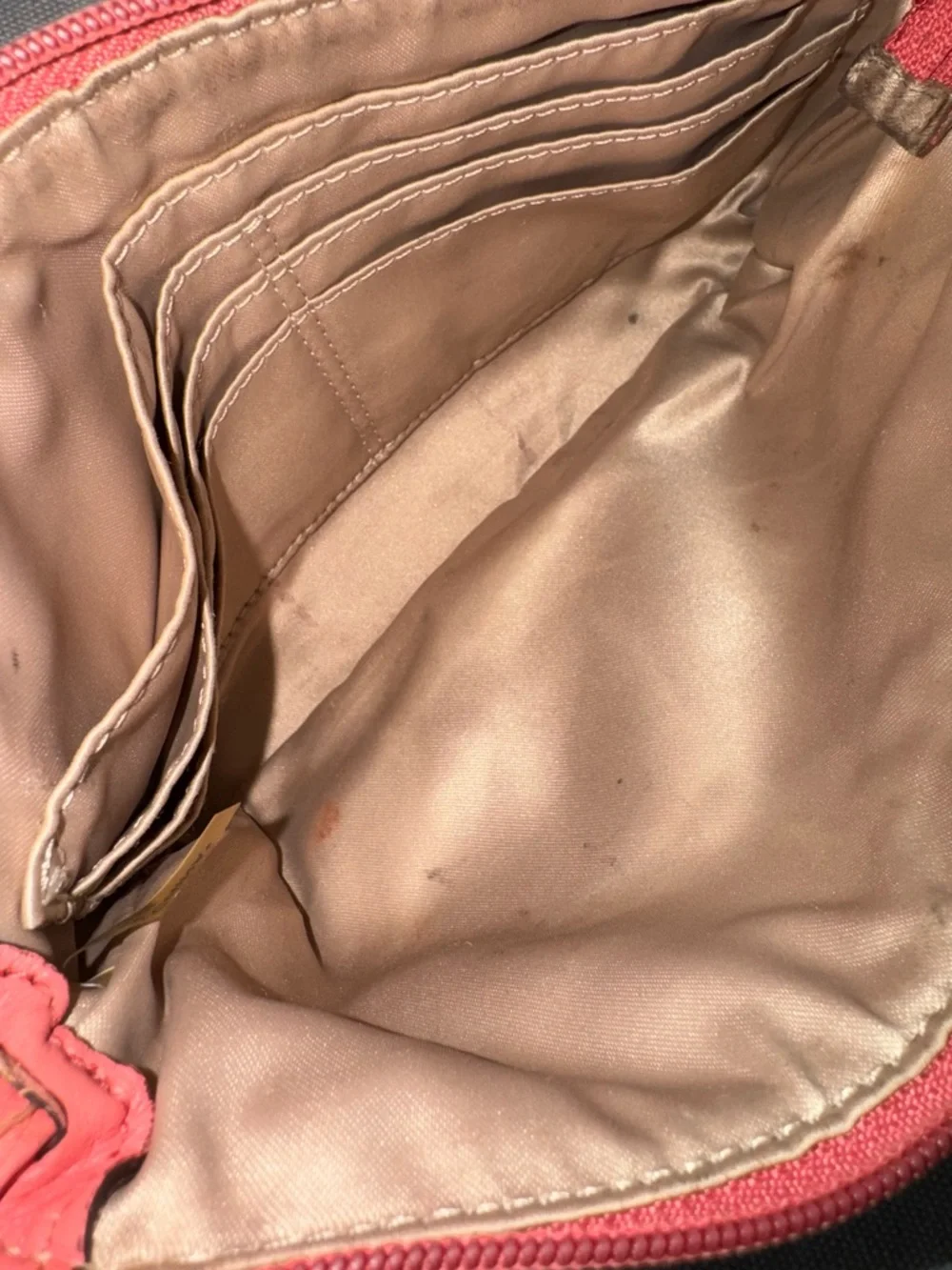 Coach Monogran Canvas Leather Pink Mini Shoulder Bag Wristlet Y2K VTG Designer - Picture 16 of 17